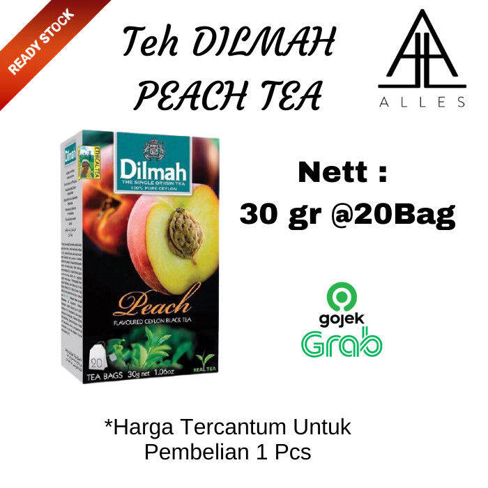 Teh Dilmah /Dilmah Tea Peach /Premium Peach Teh Celup 20 Bag | Lazada ...