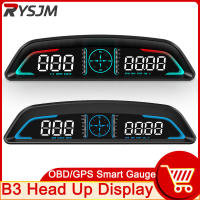 B3 Gpsobd HUD จอแสดงผล Digital Car Speedometer อุปกรณ์เสริม Auto Head Up Display รถสมาร์ท Digital Alarm Reminder Meter