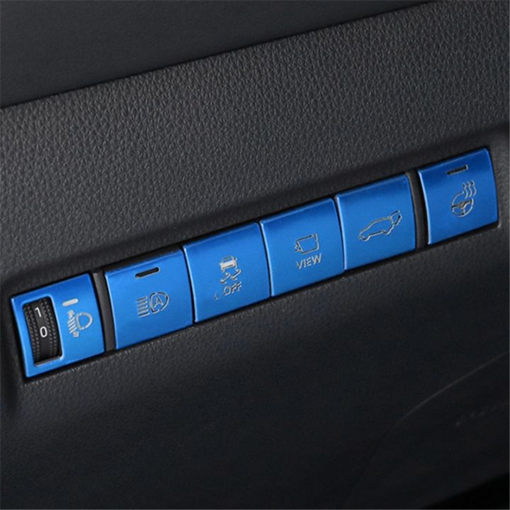 for-toyota-harrier-2021-2022-car-interior-decoration-accessories-gear-patch-metal-sequins-4pcs-upgrade-diy