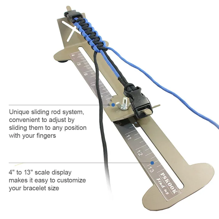 สร้อยข้อมือ-paracord-jig-ชุดเครื่องมือ-paracord-ชุดทอผ้า-diy-maker-เครื่องมือไม่มีลื่นยางฟุตจาก-4-นิ้วถึง-13-นิ้วยาว