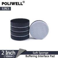 Poliwell แผ่นอินเตอร์เฟซบัฟเฟอร์ฟองน้ำเนื้อนุ่ม39; 50มม. สำหรับ Hookamp แผ่นขัดกระดาษทรายแผ่นแผ่นรองด้านหลังป้องกันการเสียดสี5ชิ้น239