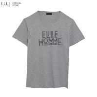 ELLE HOMME เสื้อยืดผู้ชาย SUPER SOFT T-SHIRT คอกลม สีเทา (W8K500)