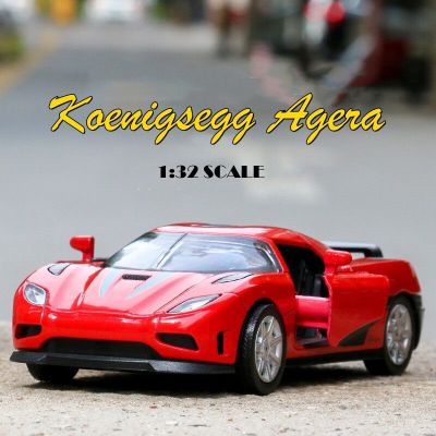 【MagicT】1:32 Scale Koenigsegg Agera Zinc Alloy Model Car W Light &amp; Sound &amp; Pull-Back Die Cast Toys Gifts Collections For Boys826ซื้อทันทีเพิ่มลงในรถเข็น