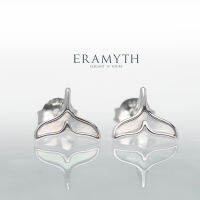 Eramyth Jewelry : ต่างหู ปักก้าน เงินแท้92.5 ดีไซน์หางปลา เปลือกห้อยมุก แฟชั่นนิยม (พร้อมส่ง)