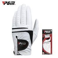 2023 PGM Men Golf Gloves White Breathable Kid-lambskin Genuine Leather Sport Hand Glove Wear Single Left Right Handed Batting