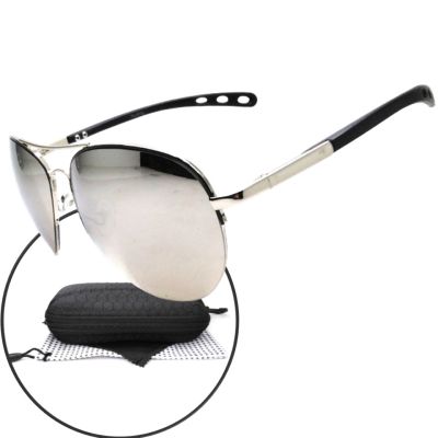 CheappyShop แว่นปรอทเงิน กันแดด ป้องกัน UV400 แว่นตาแฟชั่น แว่นตากันแดด แว่นตาวินเทจ ใส่ได้ทุกโครงหน้า