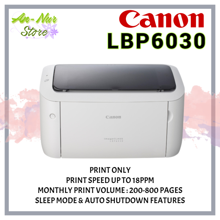 Canon Lbp6030 Imageclass Monochrome Single Function Laser Printer Lbp 6030 Lazada 