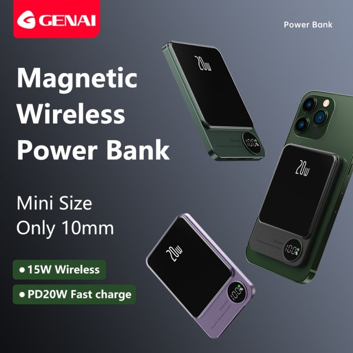 genai-10000mah-magnetic-power-bank-15w-wireless-charger-pd20w-fast-charging-mini-slim-external-battery-for-iphone-12-13-14promax-hot-sell-tzbkx996