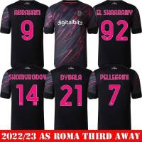 เสื้อกีฬาแขนสั้น ลายทีมชาติฟุตบอล GP1 22-23 AS Roma Third Away Dybala Shaarawy Abraham Shomurodov Pellegrini Player Version PG1