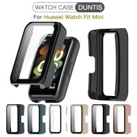 Hard PC Case With Tempered Glass Screen Protector for Huawei Watch Fit Mini All Around Coverage Protective Bumpers Cover