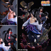 Figure ฟิกเกอร์ งานปั้น GK จากการ์ตูนเรื่อง Naruto Shippuden นารูโตะ ชิปปุเดง นินจาจอมคาถา โอ้โฮเฮะ ตำนานวายุสลาตัน Uchiha Itachi &amp; Sasuke อุจิวะ อิทาจิ และ ซาสึเกะ สูง 36 cm หนัก 4.5 kg Ver Anime อนิเมะ การ์ตูน คอลเลกชัน ของขวัญ New Collection โมเดล