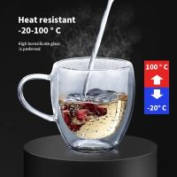 Double Wall Glass Mug Verre Parois Transparent Bottom Tasse Beer Coffee Cups Vaso Cup Drinkware Tazas Espresso Lead Free Glasses Cups  Mugs Saucers