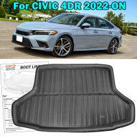 Tailored Fit สำหรับ Honda Civic 4ประตูซีดาน11th Gen 2022 2023รถด้านหลัง Boot Liner Cargo Mat ชั้นถาดพรมอุปกรณ์เสริม