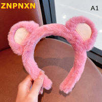 ZNPNXN Lolita Plush Hair Hoop สัตว์หูหมี Headwear Furry Headband