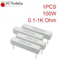 100W 5 Cement Ceramic Resistor Resistance 0.1 0.5 1 1.5 2 2.5 3 3.3 4 5 6 8 10 12 15 25 30 47 50 100 150 200 250 300 500 1K Ohm