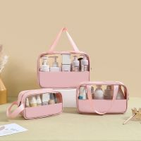 Portable Cosmetic Pouch Women Translucent Makeup Bag Large-Capacity Bath Wash Bags Multifunction Travel Waterproof Storage Case