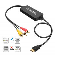 3 RCA AV to HDMI USB Power Video Audio Cable Converter Adapter For HD Box XBOX DVD Laptop