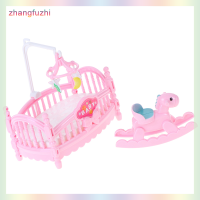 zhangfuzhi ตุ๊กตาเตียงโทรจันม้าเด็กห้องขนาดเล็กเล่นฉาก props