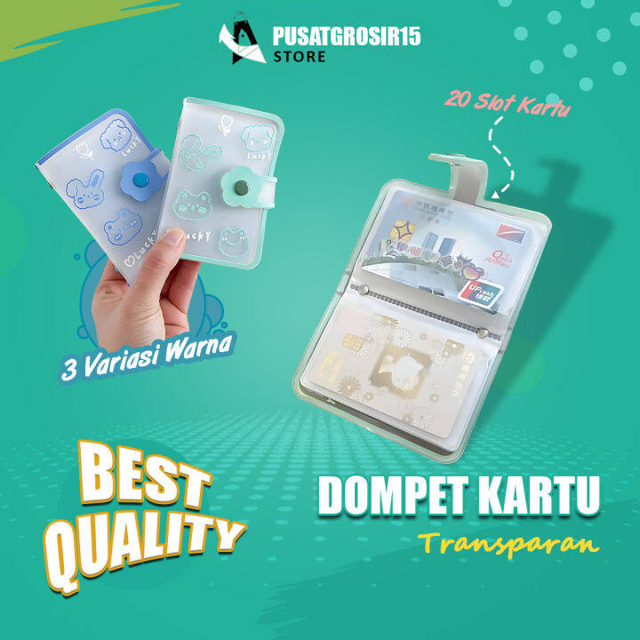 Dompet Kartu (20 Slot) Transparan Tempat Ktp   Sim   Atm   Card Holder 