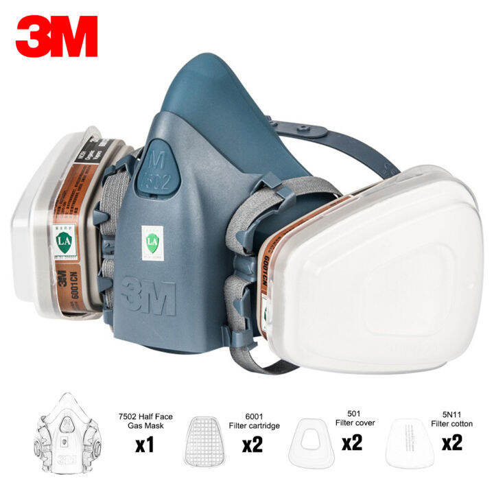 3M 7502 Personal Respirator 7 in 1 Respirator Paint Filter Suit