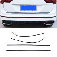 4PCS Car Rear Bumper Trim Exterior Mouldings L 2022 2023 Auto Accessories Back Lip Protection Glossy Black