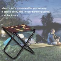 Foldable Camping Stool Portable Folding Mini Chair Camping Picnic Fishing Outdoor Stool W4M1