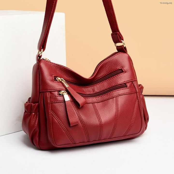 handbag-branded-2023-ใหม่กระเป๋าสตรีวัยกลางคนและวัยสูงอายุหนังนิ่มกระเป๋าสตรีแม่วัยกลางคนแฟชั่นกระเป๋าสะพายไหล่ข้างเดียว