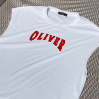 เสื้อกล้ามแขนกุดทรงเกาหลี ลาย OLIVER