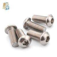 50Pcs M2 M2.5 M3 M4 ISO7380 Stainless Steel 304 A2 Round Head Screws Mushroom Hexagon Socket Button Head Screw