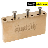 Musiclily อัลตร้า52.5มม. (2-1/16นิ้ว) ระยะห่างของสายทองเหลืองเต็มรูปแบบบล็อก Tremolo สูง40มม. สำหรับอินโดนีเซียทำ Squier กีต้าร์ไฟฟ้า