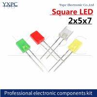 100pcs 2x5x7 2x5x7mm Square LED diodes light emitting diode blue red green white yellow electronic DIY kit