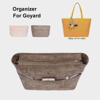 Plush Suede Purse Organizer Insert For GoyadInner Makeup Bag With Zip Cover Travel Storage Luxury Womens Handbag Tote Shaper