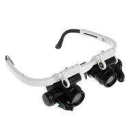 1xLED Magnifier Head-wearing Glasses Magnifying Glass Jeweler Loupe 4 Groups Welding Soldering Tools