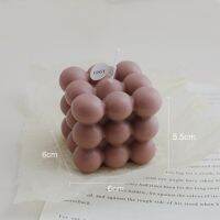 Rubik Decoration Geometric Wax Ornaments Home Photo Fragrance Rose Bougie Soy Round Aromatherapy Candles Small Cute Cube Bubble