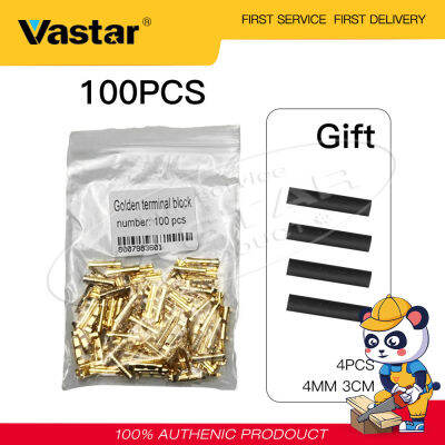 Vastar หมุดแบบกดเชื่อมสายกับแท่น50ชิ้น,เทอร์มินอลต่อสาย0.5-1.5มม. แบบเหลี่ยม