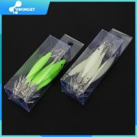 1~8PCS Luya Bait With Anti-rust Fish Hook High Carbon Steel Squid Bait Wood Shrimp Bait Sea Fishing Bait OutdoorLures Baits