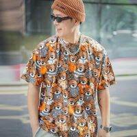 Youth Spring/Summer Season Large T-shirt Cartoon Little Bear Print Loose Breathable Slim Soft Comfortable Cool Lazy Fashi