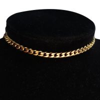 High Quality Punk Cross Choker Necklace Women Collar Statement Gold Color Stainlesss Steel Short Box Neck Chain Steampunk Women