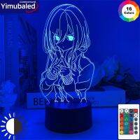 Nakano Miku รูปคอสเพลย์ Neon Led Night Light Quintessential Quintuplets อะนิเมะ3D โคมไฟเปลี่ยนสีสำหรับตกแต่งห้องนอน