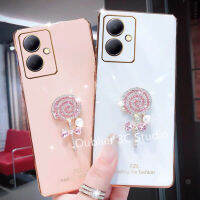 เคสโทรศัพท์ VIVO Y27 Y78 Y02 Y02A Y02T 4G 5G 2023 เคส ปลอกดีไซน์ใหม่ ข้อเสนอสุดฮอต คุณภาพสูง ไข่มุกชุบเพชรคริสตัล อมยิ้ม กันกระแทก ปกอ่อน Case