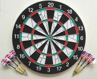 36CM Professional Double-sided Flocking Dart Board Steel Tipped Darts Competition KTV Entertainment and Leisure with 6 Darts