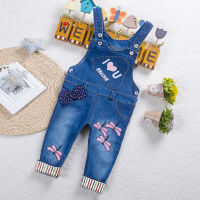 IENENS Kids Baby Girls Long Pants Denim Clothing Overalls Dungarees Toddler Infant Girl Jeans Jumpsuits Clothes Outfits Trousers