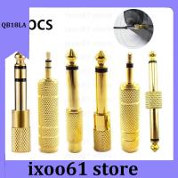 ixoo61 store 5pcs 6.35mm Plug to 3.5mm Jack Audio Headset Microphone Guitar Adapter 6.5mm Male to 3.5mm Female Converter Aux Cable