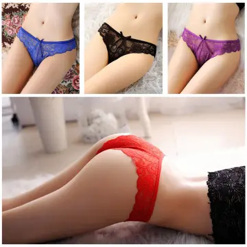 Women Sexy Invisible Underwear Lace C-string Thong Panties G-string  Knickers