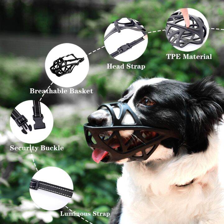 【CW】 4 Sizes Dog Muzzles Anti Biting Pet Mouth Small Medium Dogs Stop