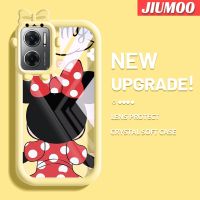 เคส JIUMOO สำหรับ Xiaomi Redmi 10 5G Redmi Note 11E 5G Redmi 11 Prime 5G เคสการ์ตูนน่ารักมินนี่สีสันสดใสกล้องมอนสเตอร์ขนาดเล็กนิ่มสำหรับเลนส์เคสโทรศัพท์แบบใสปลอกซิลิโคนกันกระแทกความคิดสร้างสรรค์โปร่งใสเคสป้องกัน