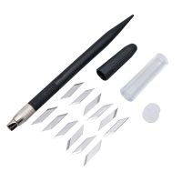 【YF】 1 set 12 Blades Craft Artwork Cutting Carving Stencil Scoring Hobby Chiseling Model Repairing Sculpture Scalpel