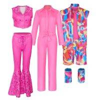 【CC】 2023 New Movie Costume Man Pink Top   Pants Uniform Costumes