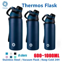Fjbottle Thermos Flask 1000ML(34Oz) Double Wall Vacuum Flask With Magnetic Lid Outdoor Sport Water Bottle Stainless Steel Thermal mug Leak Proof