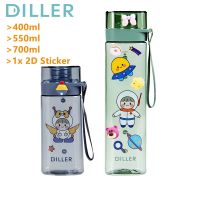 ❧ Diller ขวดน้ํา 400มล./550มล./700มล. Tritan Bpa Free สําหรับเล่นกีฬาและกลางแจ้ง 8645-1